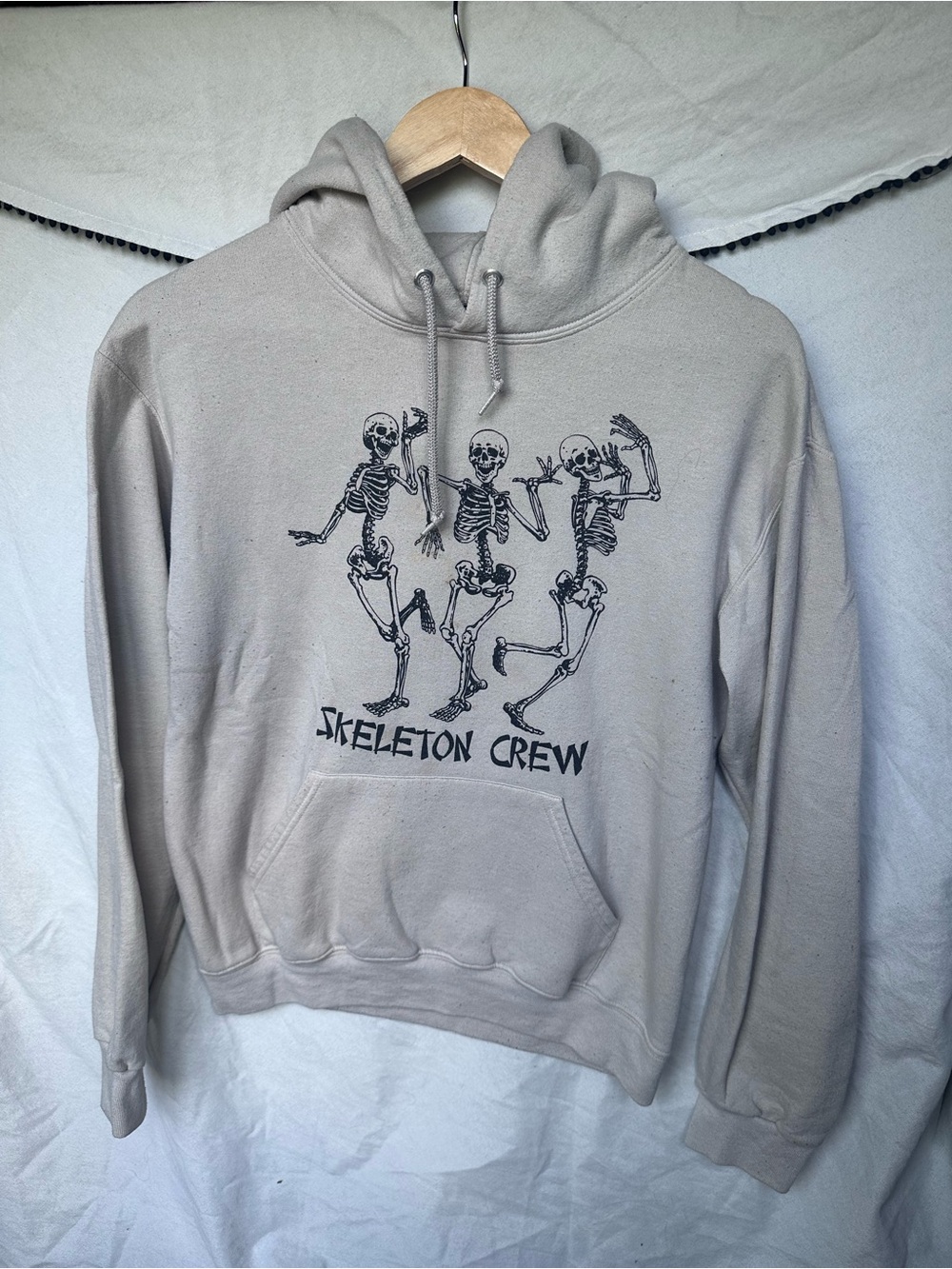 Skeleton Crew Graphic Hoodie - Light Taupe